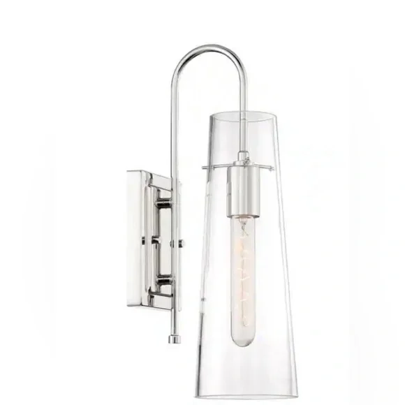 Alondra - 1 Light Sconce with Clear Glass - Polished Nickel Finish - Picture 2 of 5